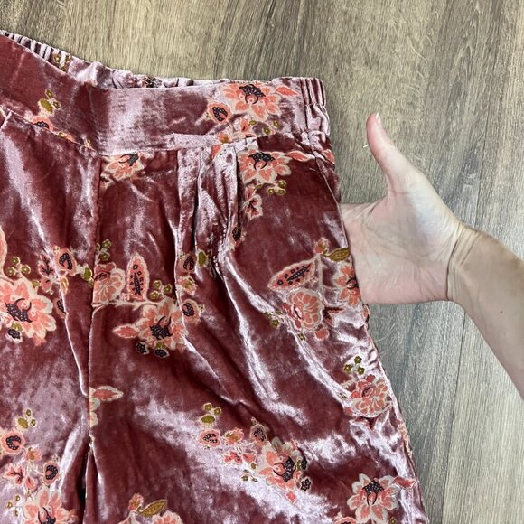 NEW Hutch Anthro Velvet Floral Wide Leg Pants Sz XS - Picture 13 of 16
